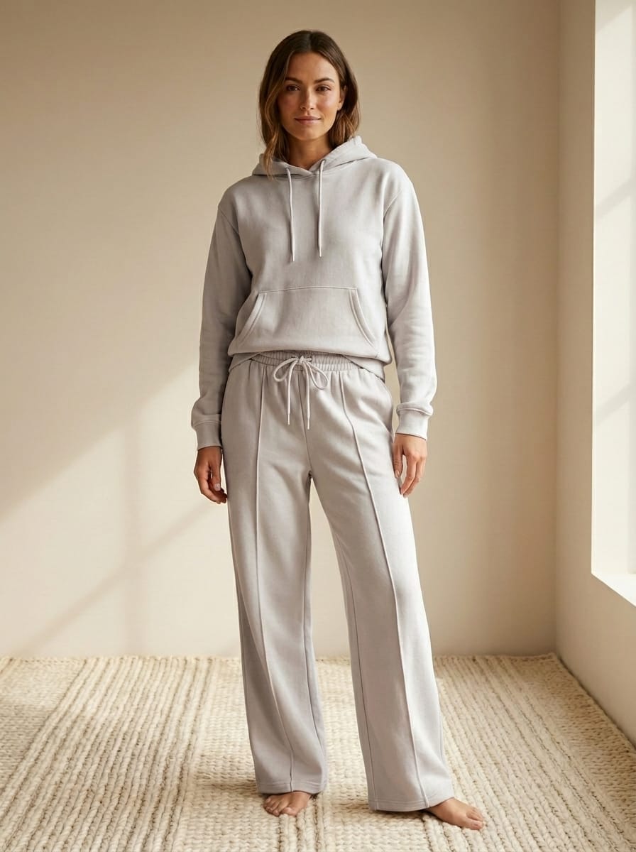 Conjunto Algodón Peruano — Gris Perla